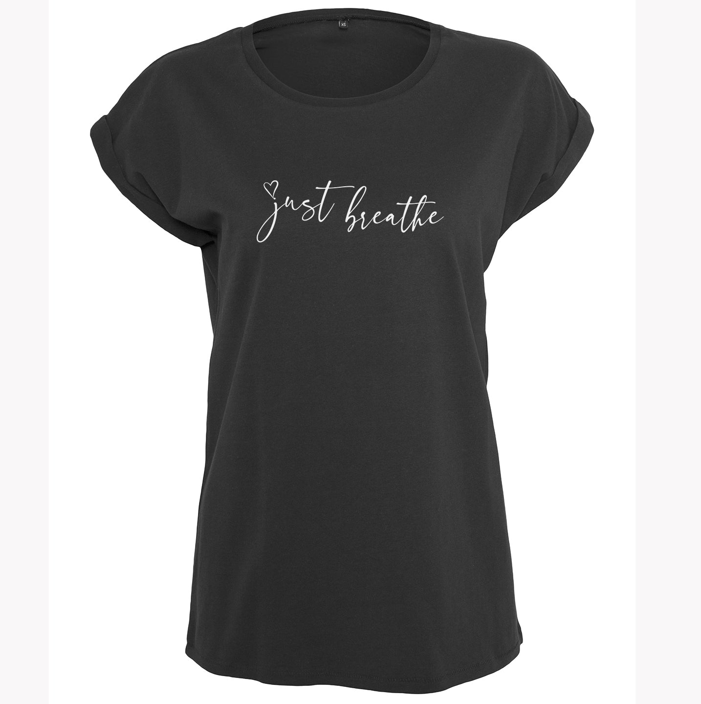 Cotton Cuffed T Shirt Just Breathe