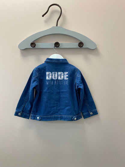 Petite Jola digitally printed Toddler Denim Jacket