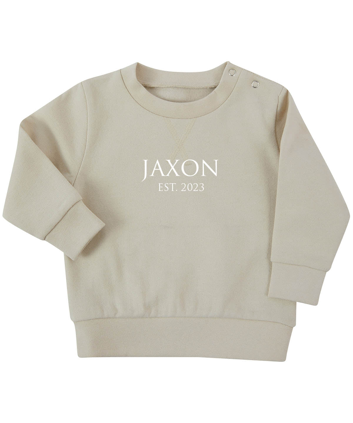 Personalised Petite Jola Natural Organic Toddler Sweatshirt