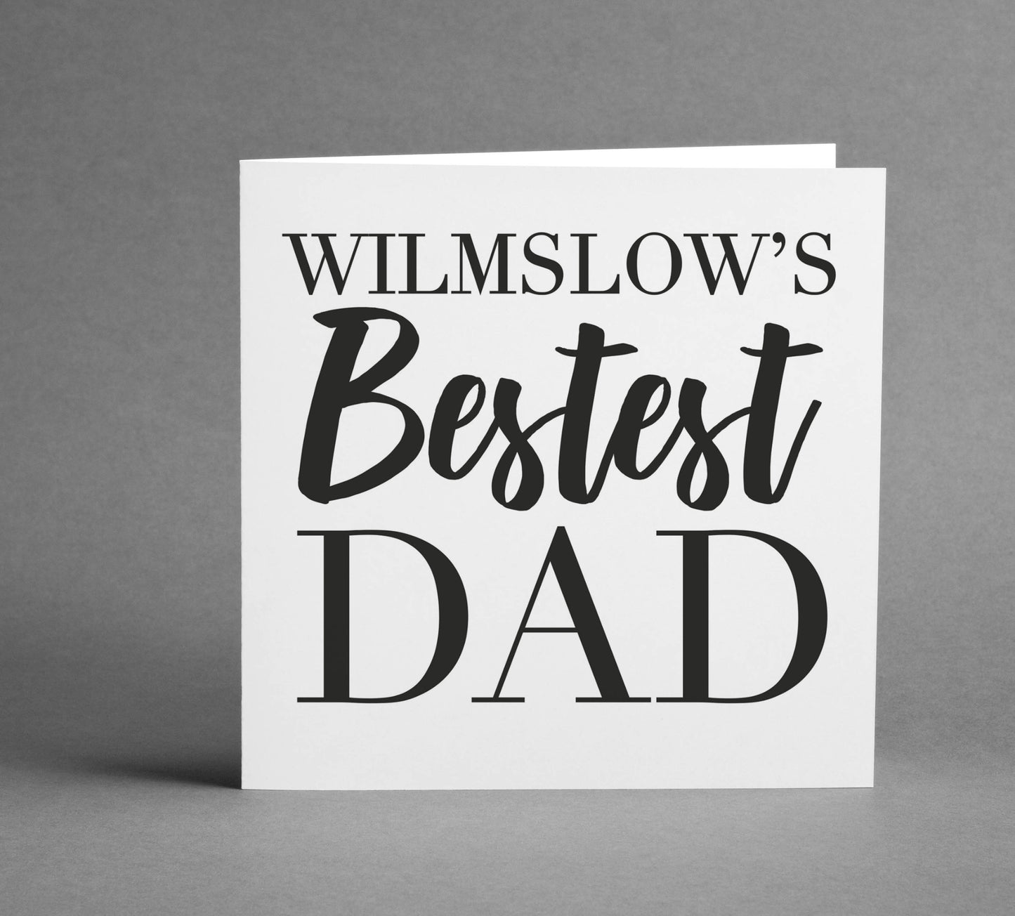 Personalised Bestest Dad City square card