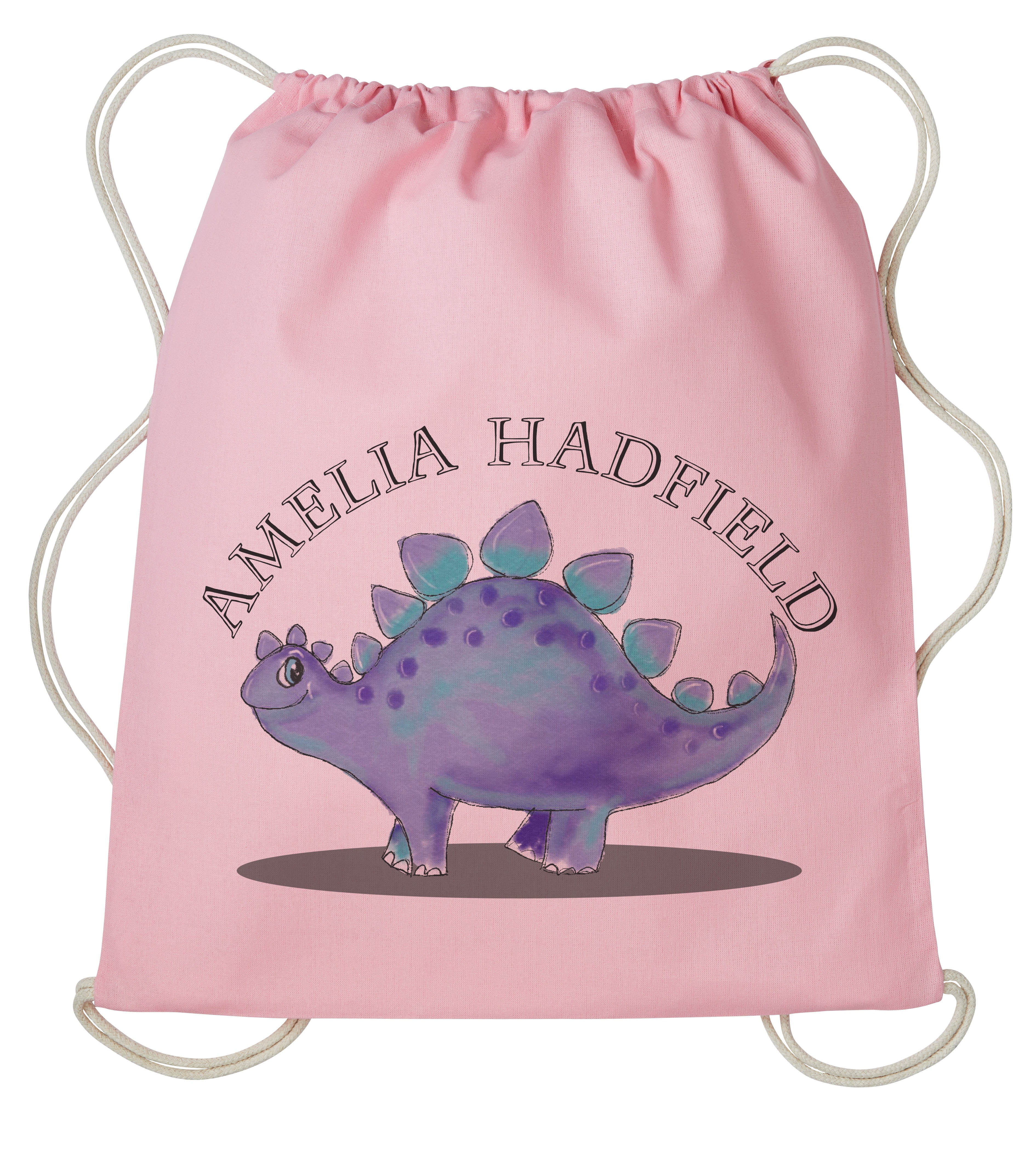 Personalised dinosaur drawstring bag new arrivals