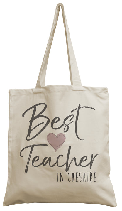 Personalised Best Teacher City Canvas Bag