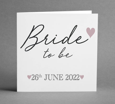 Bride To Be Wedding Card