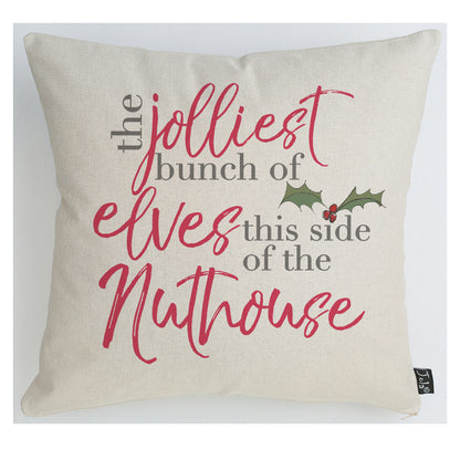 Nuthouse christmas cushion