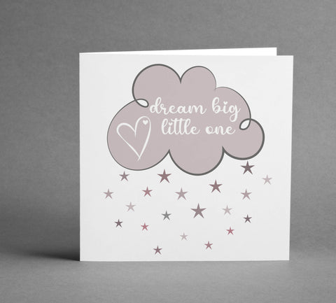 Dream Big little one, cloud square card