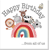 Rainbow Animals square card