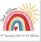 Personalised Rainbow square card