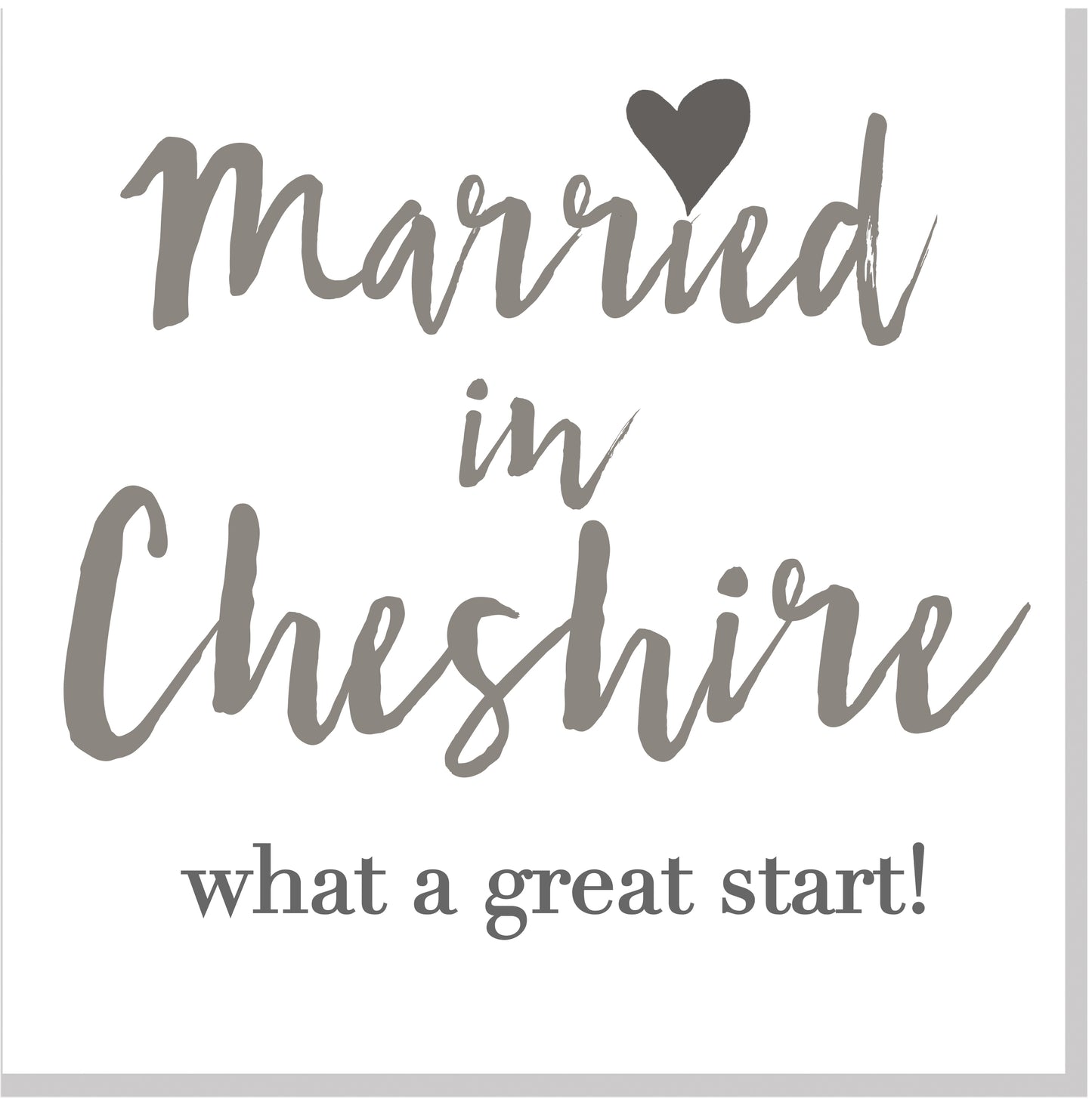 Personalised Married in City square card