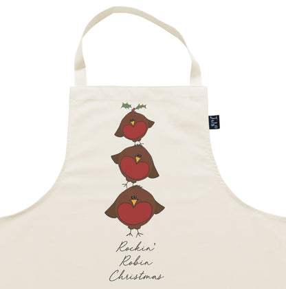 Rockin Robin Christmas Apron